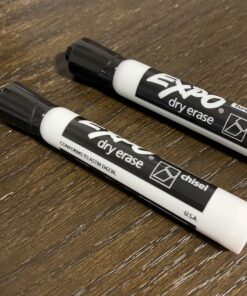 EXPO Low Odor Dry Erase Markers, Chisel Tip, Black, 12 Count 21 81fbjlQVQvL