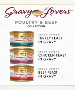 Alternative view of Purina Fancy Feast Gravy Lovers Poultry and Beef Gourmet Wet Cat Food Variety Pack - (24) 3 oz. Cans Poultry & Beef - 8 Cans Each 3.00 Ounce (Pack of 24)