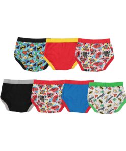 Alternative view of DC Comics Boys' 100% Cotton Briefs with Prints Including Superman, Batman, The Flash Logos, Sizes 2/3t, 4t, 4, 6, 8 2-3T 7-pack Justice League Logo