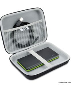 USA GEAR Hard Shell Electronic Organizer Travel Case 7.5 Inch - GPS Cases with Accessory Pocket and Water Resistant Exterior Compatible with Garmin GPS, Chargers, and More Electronics - Black 11 81fcNEpcRnL