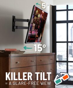 ECHOGEAR SleekStud Swivel Full Motion TV Wall Mount Bracket for 26-58 Inch TVs – Extend and Tilt Your TV - Easy Single Stud Install 36 81fdQuuVkmL