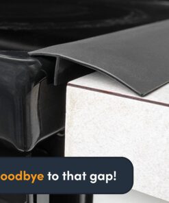 Linda’s Essentials Silicone Stove Gap Covers (2 Pack), Heat Resistant Oven Gap Filler Seals Gaps Between Stovetop and Counter, Easy to Clean Stove Gap Guard (21 Inches, Black) 21 Inches 30 81fehJ7D7JL