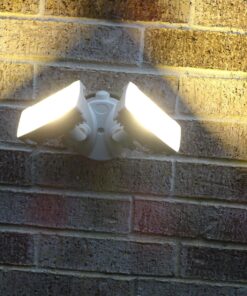 LEPOWER 3000LM Dusk to Dawn LED Security Light, 28W Flood Lights Outdoor with Photocell, 3000K Warm Light, IP65 Waterproof, 2 Adjustable Heads Exterior Outdoor Security Light for Garage, Backyard White 49 81fextHlhL