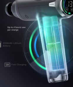 Fusion Black Pro Muscle Massage Gun Deep Tissue Percussion Muscle Massager Gun for Athletes Pain Relief Therapy and Relaxation, Percussion Therapy Chiropractor Spa Massager, Body Massager 23 81ffc UypdL