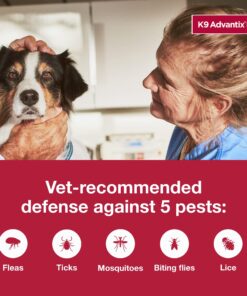 K9 Advantix II Large Dog Vet-Recommended Flea, Tick & Mosquito Treatment & Prevention | Dogs 21 - 55 lbs. | 4-Mo Supply 4 Pack Large Dog only 18 81ffnFEbBPL