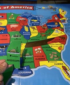 Melissa & Doug USA Map Floor Puzzle (51 pcs, 2 x 3 feet), Multi 46 81fjni5HDqL 1