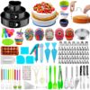 Cake Decorating Supplies,493 PCS Cake Decorating Kit 3 Packs Springform Cake Pans, Cake Rotating Turntable,48 Piping Icing Tips,7 Russian Nozzles, Baking Supplies,Cupcake Decorating Kit, Multicolor 25 81flla1XImS