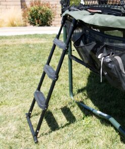 JumpSport SureStep Removable Platform 2-Step Trampoline Safety Ladder - Easy to Attach, Powder Coated, and UV Treated for Weather Protection 3-Step Ladder 14 81fncZSgD5L