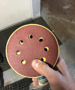 Mirka Gold 5 inch Sandpaper Discs / 8-Hole / 60-Grit / 50-Pack/Dustless Hook and Loop Sanding / 23-615-060 6 81fncr47K L