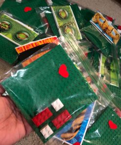 SCS Direct Brick Building Blocks Green Baseplates - 5"x5" (10pcs) Dual Connectivity for Stacking - Compatible with & Tight fit with All Major Building Blocks Brands - Great for Activity Tables 19 81foX0uTARL 1