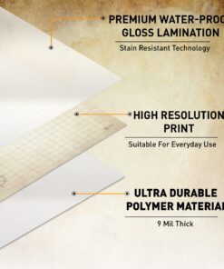 Alternative view of Battle Gaming Mat for DND - [24" x 36"] - Melee Mats Dungeons and Dragons Starter Set - Dry Erase Reusable Role Playing Square Grid Map - Accessories Included, Markers, Eraser, and Travel Tube Premium Polyethylene Material
