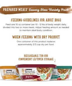 Purina Beneful High Protein, Gravy Wet Dog Food Variety Pack, Prepared Meals Stew - (6) 10 oz. Tubs 6.00 Ounce (Pack of 10) 22 81fpPoVJmlS
