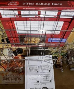 Nifty 3-in-1 Baking Rack – Nickel Chrome Plating, Cooling & Baking Rack, Multipurpose Kitchen Accessory, Folds Flat for Easy Storage, Use for Cookies, Pizzas, Baked Goods 30 81fpa5vhbFL