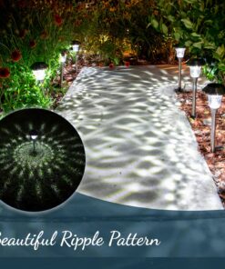 Morvat LED Auto Solar Powered Outdoor Path Lights with Stainless Steel & Glass Lens for Garden Yard & Pathway, Bright Waterproof Landscape & Patio Lighting, Dusk to Dawn, White Light, 8 Pack 14 81fpf0SXCpL