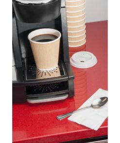 Genuine Joe GJO11260PK Insulated Ripple Hot Cup, 12-Ounce Capacity (Pack of 25),Brown Brown 12 ounces 27 81fq9l0m8fL