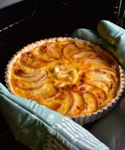 Bakeley 8-Inch Non-Stick Round Tart Pan with Removable Loose Bottom, Quiche Pan for Oven Baking (Champagne Gold) 8" Round (Champagne Gold) 13 81fqxmba IL