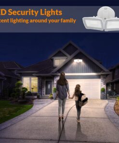 LEPOWER 3000LM Dusk to Dawn LED Security Light, 28W Flood Lights Outdoor with Photocell, 3000K Warm Light, IP65 Waterproof, 2 Adjustable Heads Exterior Outdoor Security Light for Garage, Backyard White 34 81frF6P8dPL