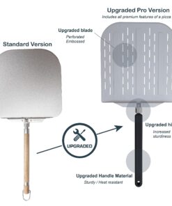 neatNuseful Pizza Peel 12 inch with Long Foldable Handle – Aluminum Pizza Paddle – Pizza Spatula or Pizza Turning Peel – Pizza Oven Accessories – For Baking Dough, Bread and Pastry 23 81ftB6VZiEL