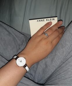 Anne Klein Women's Genuine Diamond Dial Bangle Watch White/Rose Gold 20 81ftFodSJaL