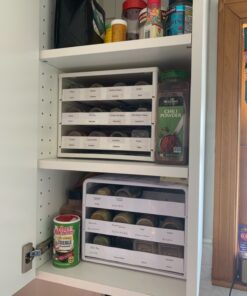 YouCopia SpiceStack Adjustable Spice Rack Organizer, Pull-Down 24-Bottle Seasonings and Spices Holder for Kitchen Cabinet and Pantry Organization with 104 Included Labels White 48 81ftY8sbPoL