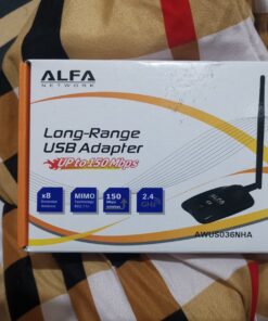 Alfa AWUS036NHA - Wireless B/G/N USB Adaptor - 802.11n - 150Mbps - 2.4 GHz - 5dBi Antenna - Long Range - Atheros Chipset - Windows XP/Vista 64-Bit /128-Bit Windows 7 Compatible 23 81fu91InWqL