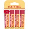 Burt's Bees Lip Balm Stocking Stuffers, Moisturizing Lip Care Christmas Gifts, Original Beeswax with Vitamin E & Peppermint Oil, All Natural (4-Pack) Pomegranate 4 Count (Pack of 1)