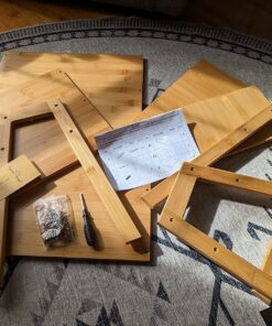 LASUAVY Bamboo Nightstands Set of 2 – Stackable Side Tables with Open Storage Compartment – Rustic Wood Bedside Tables for Bedroom, Living Room, Nursery – Modern and Versatile,Natural 1 42 81fub1QnOaL