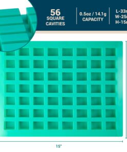 O'Crème Rectangle Caramel Candy Silicone Molds - Commercial and Non-Commercial Use - Square Molds for Chocolate Truffles, Ganache, Jelly, Candy, Pralines and Caramels 16 81furzR5oFL