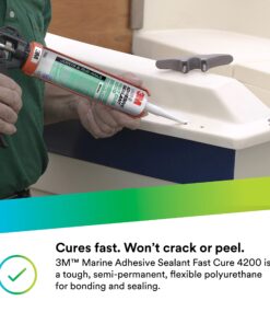 3M Adhesive Sealant Fast Cure 4200 (05260) – Semi-Permanent Flexible Sealant for Boats and Marine Applications – White – 3 Ounces 13 81fuxpHOkVS