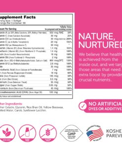 Zahler Mighty Mini Prenatal Vitamin with DHA & Folate - Certified Kosher - All Natural Prenatal Vitamins - Multivitamin for Pregnant Women - 19 Prenatal Vitamins Including Folic Acid (90 Softgels) 32 81fvuwE602L