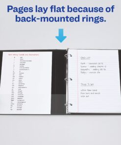 Avery Economy Showcase View 3 Ring Binder, 1.5" Round Rings, 1 Black Binder (19650) 1.5" STORAGE 11 81fwVWvc L