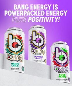 Bang Energy Purple Haze, Sugar-Free Energy Drink, 16 Ounce (Pack of 12) 16 Ounce (Pack of 12) 35 81fweI766SL