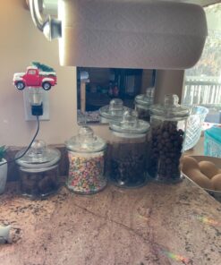 Anchor Hocking Apothecary Jar Canister Set with Ball Lid, 4-Piece Set, Clear Glass - 4 Piece Ball Jar Set 30 81fxklASL9L