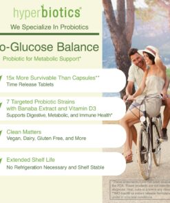 Hyperbiotics Vegan Glucose Support Tablets | Probiotics for Women, Men, Adults | Encourages Metabolism, Digestive Health | 1 Per Day | 60 Count 13 81fz4f1aczL