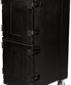 Carlisle FoodService Products Cateraide Insulated Front Loading Food Pan Carrier Double Carrier with Casters and Handles for Catering, Events, And Restaurants, Plastic, 10 Full Pans, Black 20 81fzNP9W8zS