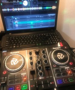 Numark Party Mix - Complete DJ Controller Set for Serato DJ with 2 Decks, Party Lights, Headphone Output, Performance Pads and Crossfader/Mixer 31 81g 3eQUZzL
