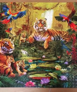 Buffalo Games - Signature Collection - Tiger Family in the Jungle - 1000 Piece Jigsaw Puzzle Multicolor, 26.75"L X 19.75"W 18 81g QmJBmxL