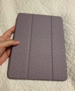 Soke iPad 6th/5th Generation Case with Pencil Holder, Smart iPad 9.7 inch Cases Trifold Stand with Shockproof Soft TPU Back Cover and Auto Sleep/Wake Function for Apple iPad 2018/2017, Violet 98 81g SeSGl7L