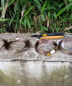 Anodized Aluminum Bonsai Training Wire 5-Size Starter Set with Canvas Bag - 1.0mm, 1.5mm, 2.0mm, 2.5mm, 3.0mm (147 feet total) - Choose Your Color (5 Sizes, Brown) 5 Sizes 25 81g1qGCZ wL