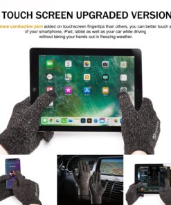 Alternative view of TRENDOUX Winter Gloves for Men Women - Upgraded Touch Screen Cold Weather Thermal Warm Knit Glove for Running Driving Hiking Gray Medium