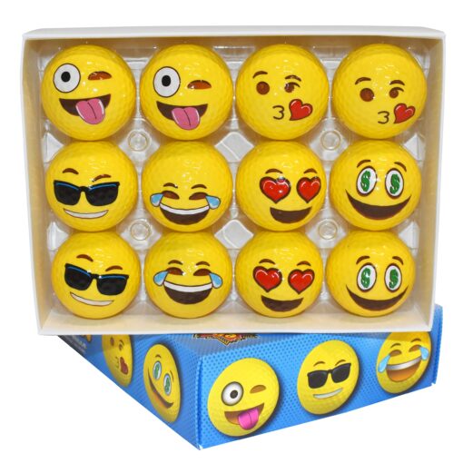 Emoji Universe: 2-Ply Professional Practice Golf Balls, 12 Emoji Balls