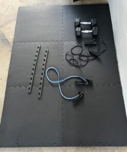 BalanceFrom Puzzle Exercise Mat with EVA Foam Interlocking Tiles for MMA, Exercise, Gymnastics and Home Gym Protective Flooring, Multiple Sizes Black 1/2" Thick, 24 Square Feet 47 81g5H8dwgzL