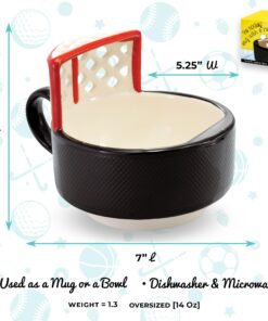 Alternative view of MAX'IS Creations The Hockey Mug with a Net Coffee & Hot Chocolate Mug, Cereal Soup Bowl, Hockey Gifts for Kids Coaches Dad Mom Novelty Gifts for Men Women Sport Lovers 14 Oz Cup