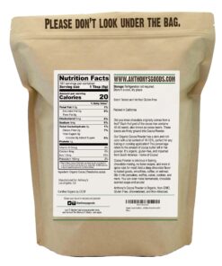 Anthony's Organic Cocoa Powder, 2 lb, Gluten Free, Non GMO 12 81g6OrcnTVL