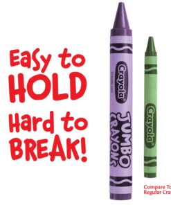 Crayola Jumbo Crayons, 8 Toddler Crayons, Assorted Colors 18 81g6bxyNTrL