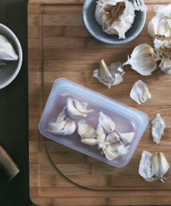 Stasher Reusable Silicone Storage Bag, Food Storage Container, Microwave and Dishwasher Safe, Leak-free, Snack, Aqua 21 81g75XstroL