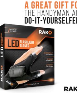 RAK Super Bright LED Flashlight Gloves with AAA Batteries - Christmas Gifts for Men - Dad Gadget Tool for Men, DIY Handyman, Father/Dad, Husband, or Women 15 81g7CaSqPYL
