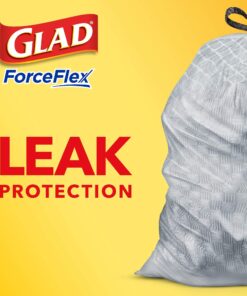 Glad ForceFlex Tall Kitchen Drawstring Trash Bags, 13 Gallon, Fresh Clean Febreze, 80 Count, Package May Vary 80 Count (Pack of 1) 26 81g8xu D L