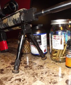 UTG Shooter's SWAT Bipod, Rubber Feet, Height 6.2"-6.7" , Black 39 81g9NXIxm L