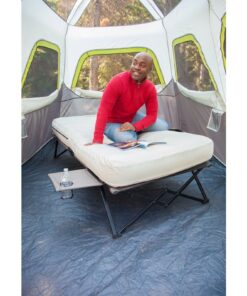 Coleman Camping Cot, Air Mattress, & Pump Combo, Folding Camp Cot & Air Bed with Side Table & Battery-Operated Pump, Great for Comfortable Outdoor Sleeping & Camping Twin 35 81g9ZITyd2L